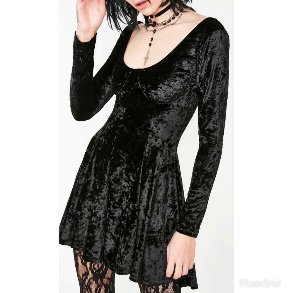 Midnight Misfit Magic Velvet Dress